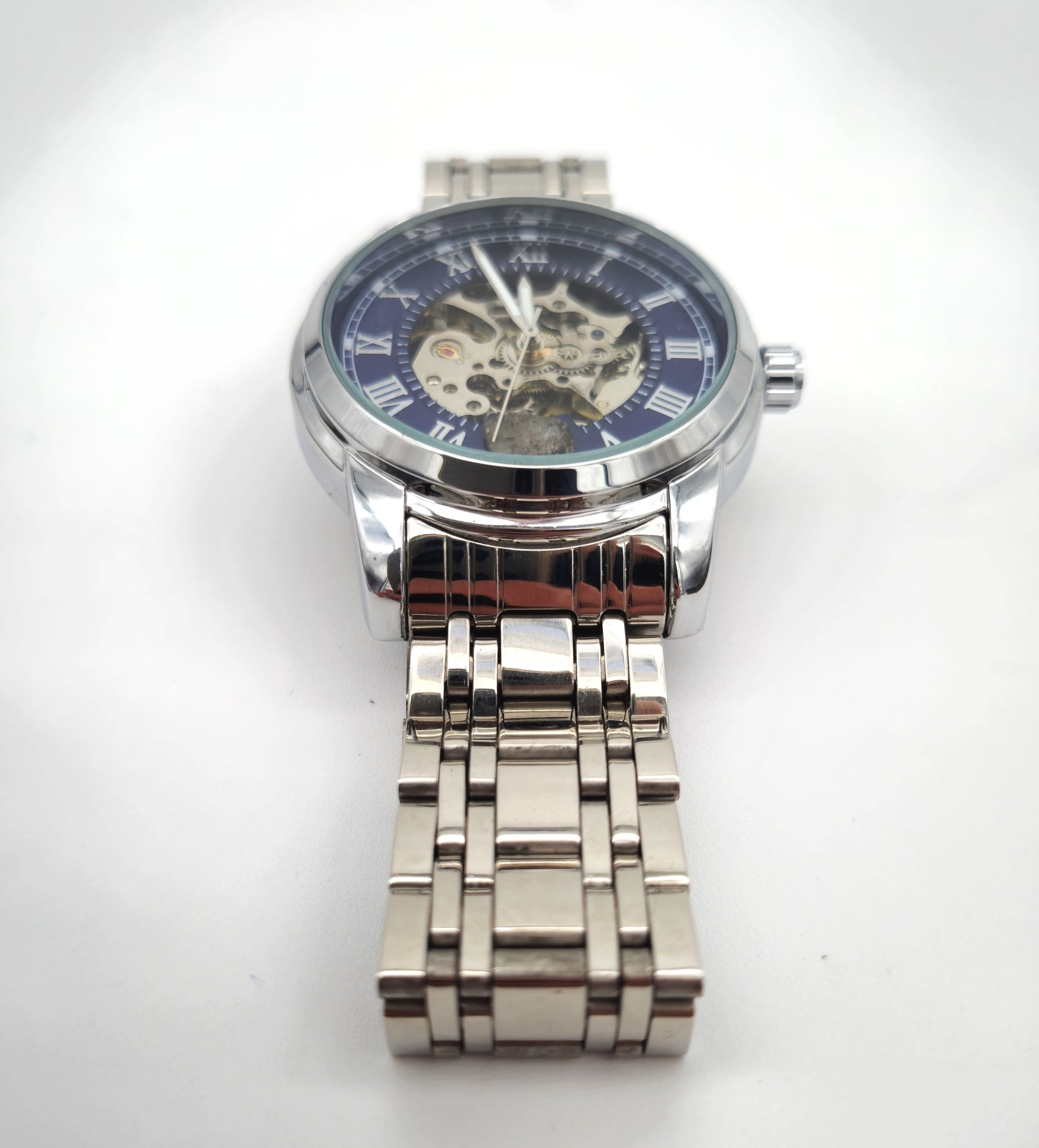 Herrenuhr Meteorit Campo del cielo Stahlarmband (1)