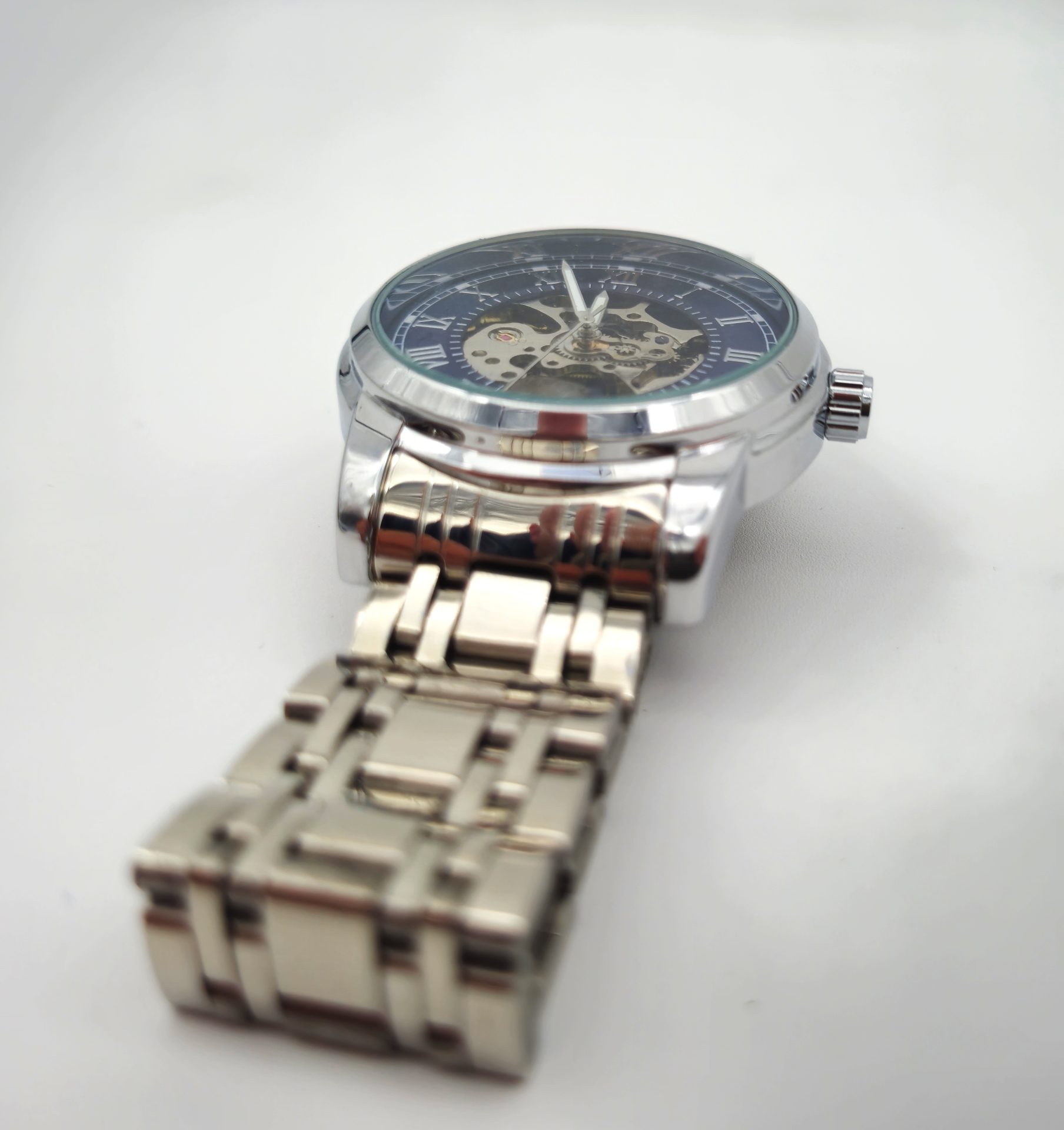 Herrenuhr Meteorit Campo del cielo Stahlarmband (5)