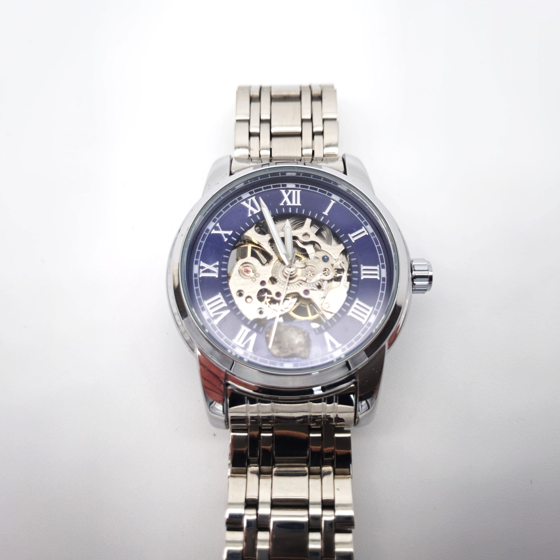 Herrenuhr Meteorit Campo del cielo Stahlarmband (7)