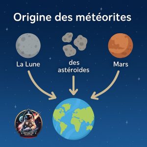 Infografik Ursprung Meteorit space rocks