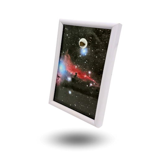 Pferdekopfnebel weißer Rahmen