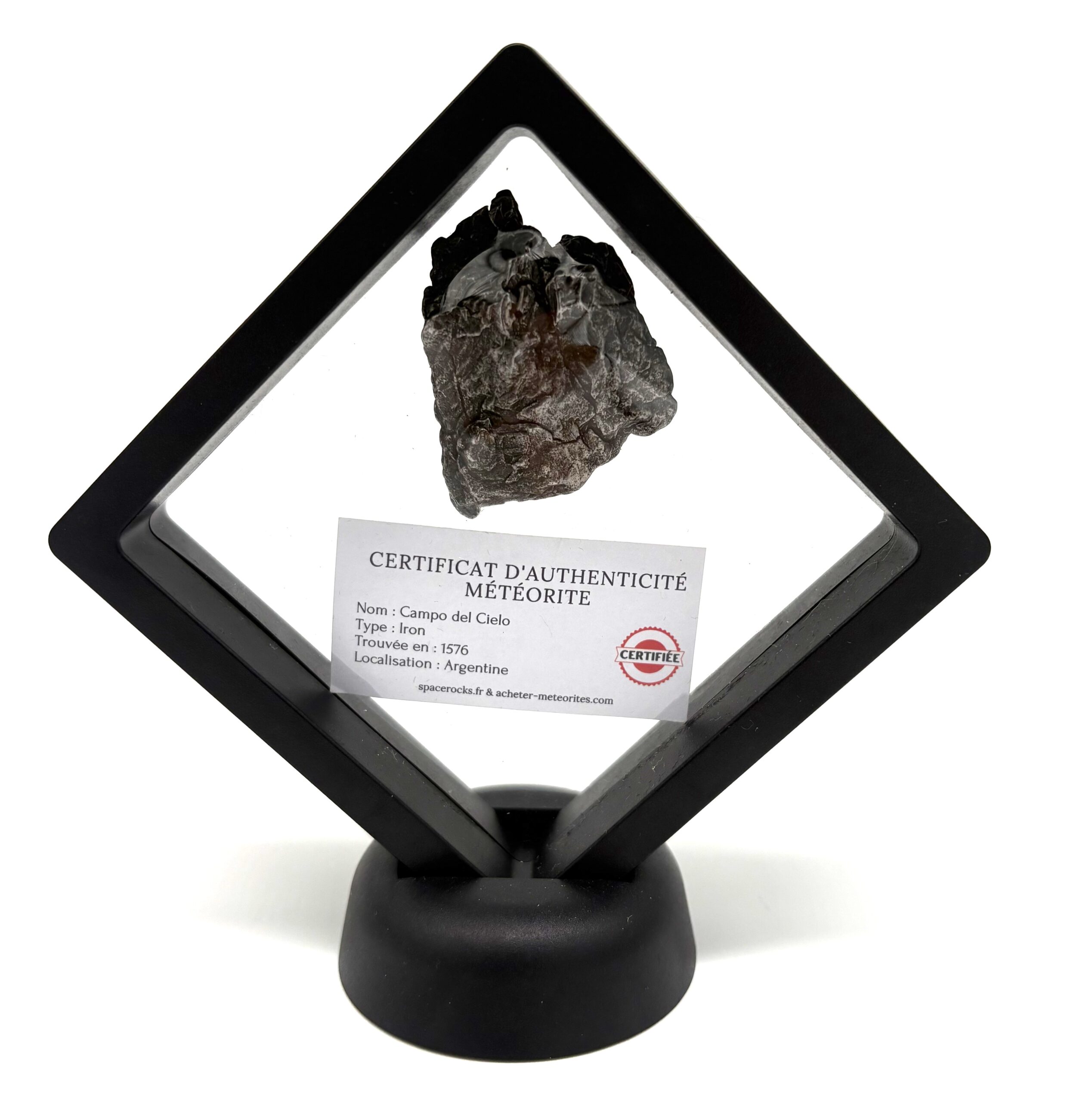 Meteoritendekoration Campo del Cielo in Klarsichtbox - Originelle Idee (2)