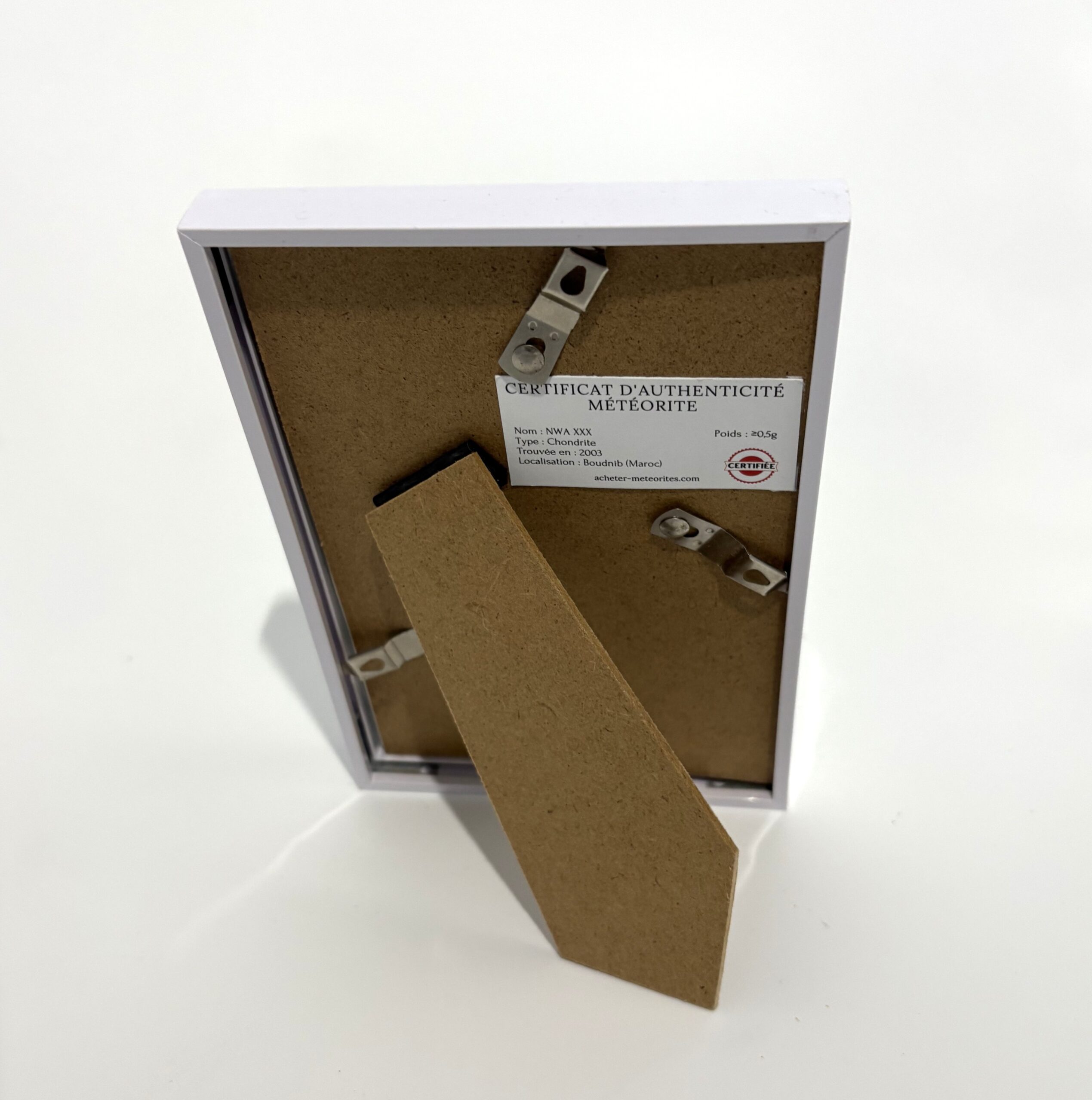 Rückseite des Bilderrahmens Meteoritennebel der Seele