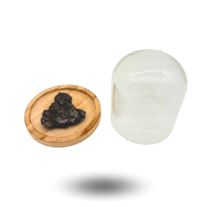 cadeau astronomique meteorite campo del cielo sous cloche en verre