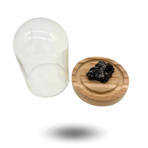 Meteorit campo del cielo unter Glasglocke