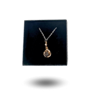COLLIER météorite campo del cielo doré zircons