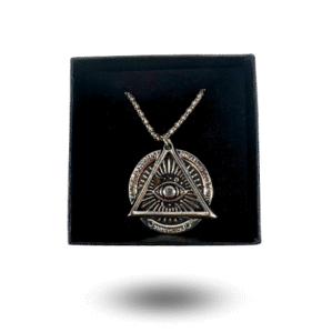 Collier œil cosmique météorite lunaire Laâyoune 003 pendentif symbolique
