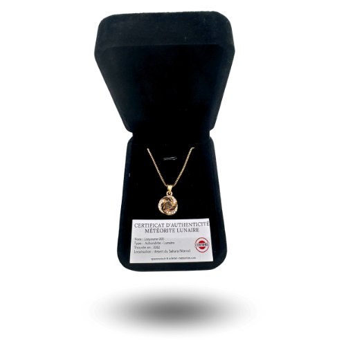 Anhänger Halskette Meteoriten Mond Laayoune 003
