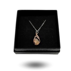 collier pierre naturelle impactite verre libyque