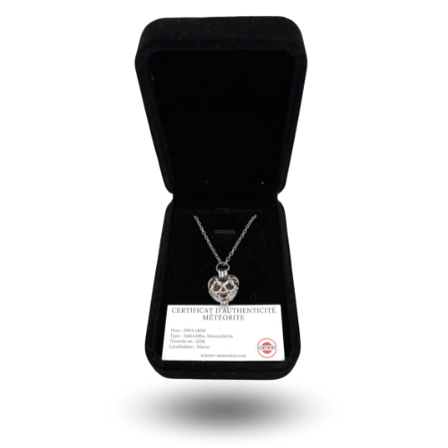 Herzanhänger Meteoritenkette