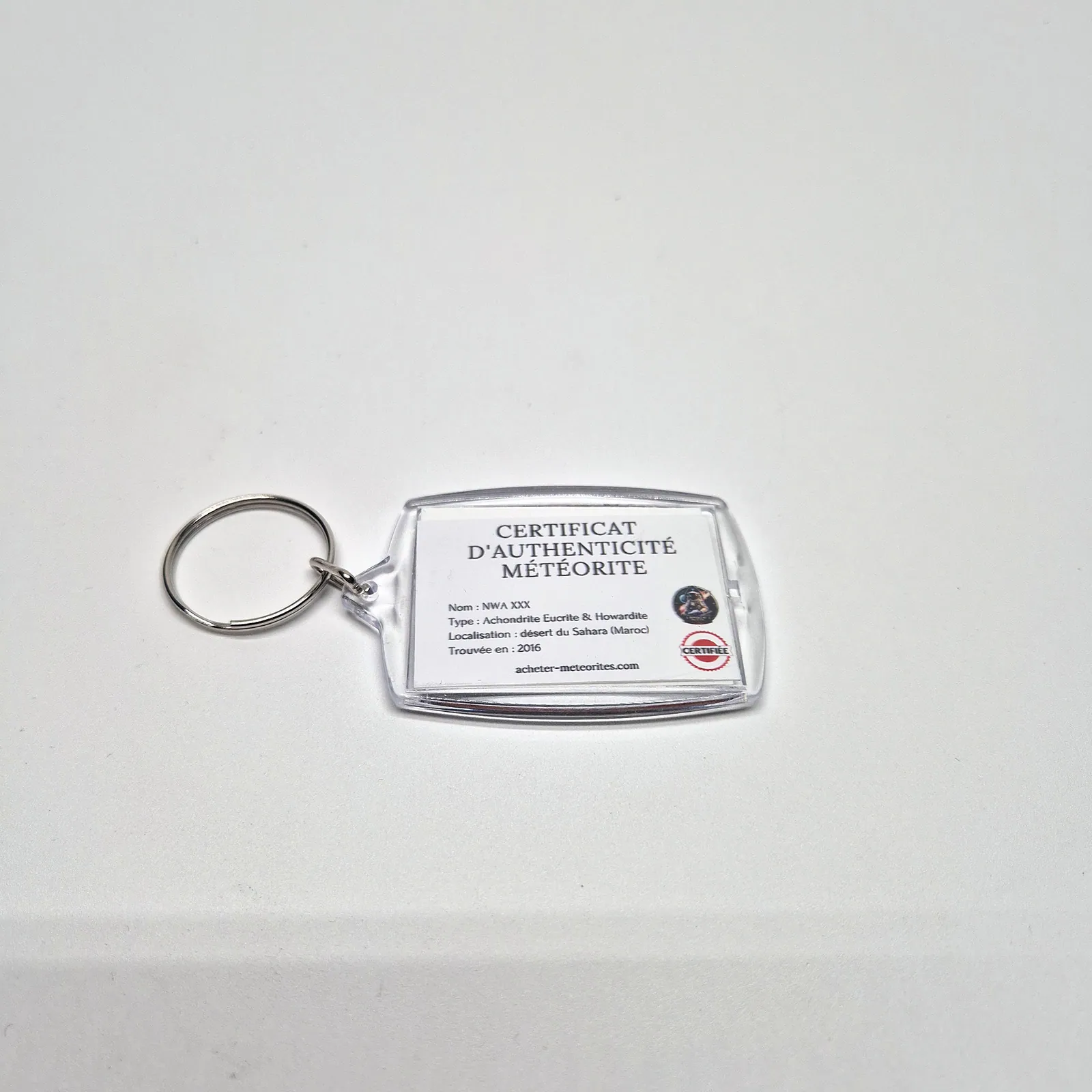 Porte-clés météorite certifiée – nébuleuse de la Rosette – vue 8