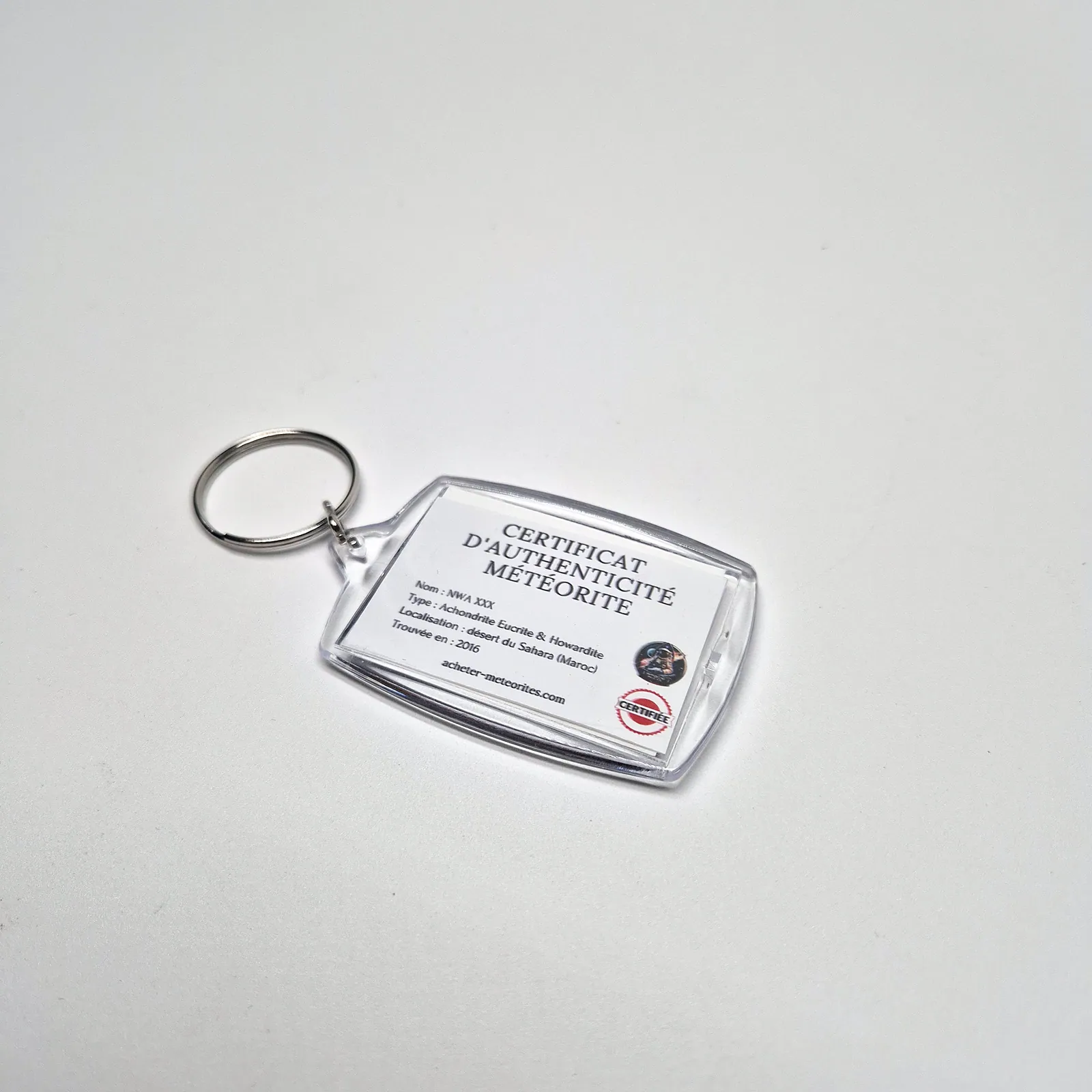 Porte-clés météorite certifiée – nébuleuse de la Rosette – vue 9